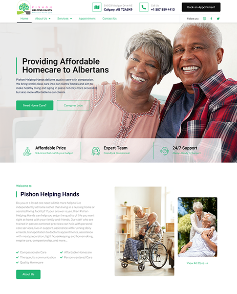 Pishon Helping Hands - Website & Branding